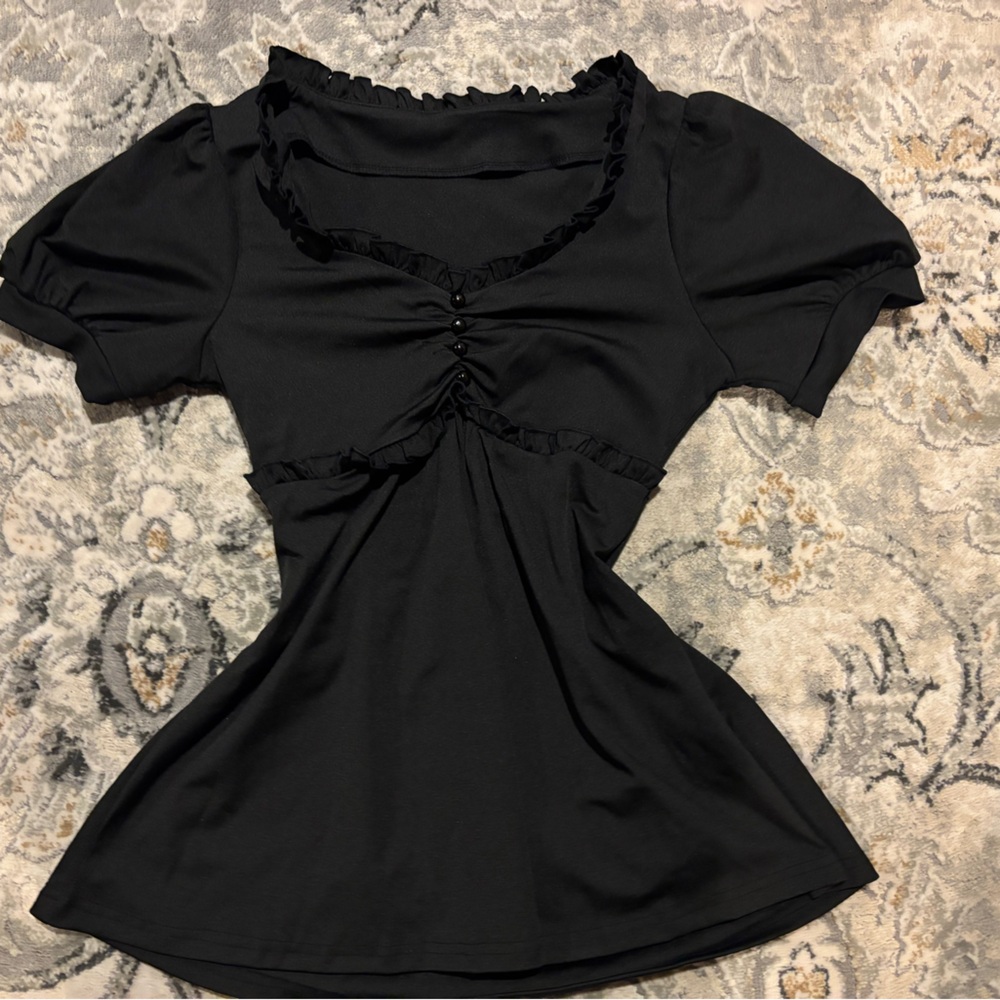 Black Ruffled Dress